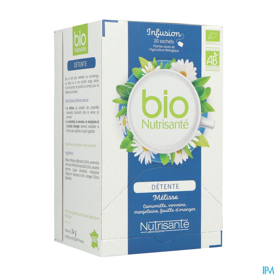 Infusie Bio Ontspannen Zakje 20 Infusie Bio Ontspannen Zakje 20