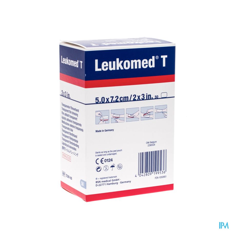 Leukomed T Verband Steriel 7,2cmx 5cm 50 7238100 Leukomed T Verband Steriel 7,2cmx 5cm 50 7238100
