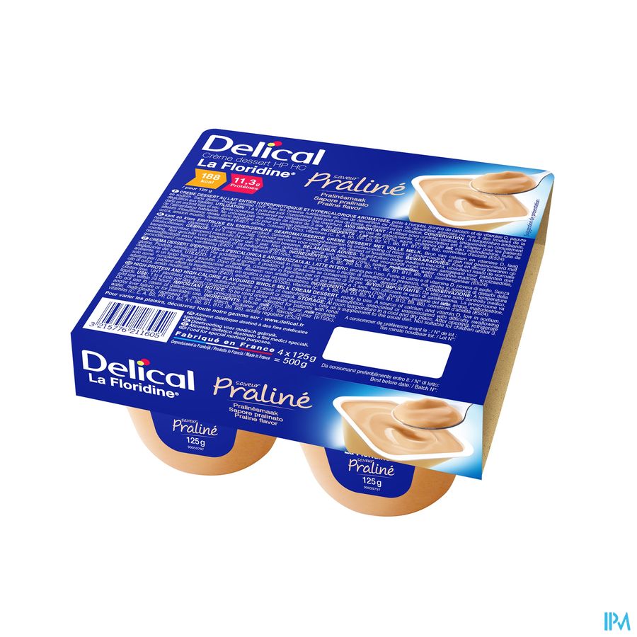 Delical Creme Dessert La Floridine Praline 4x125g Delical Creme Dessert La Floridine Praline 4x125g