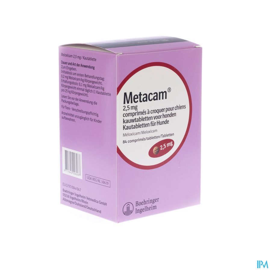 Metacam 2,5mg Kauwtablet Vleessmaak Hond 84 Metacam 2,5mg Kauwtablet Vleessmaak Hond 84