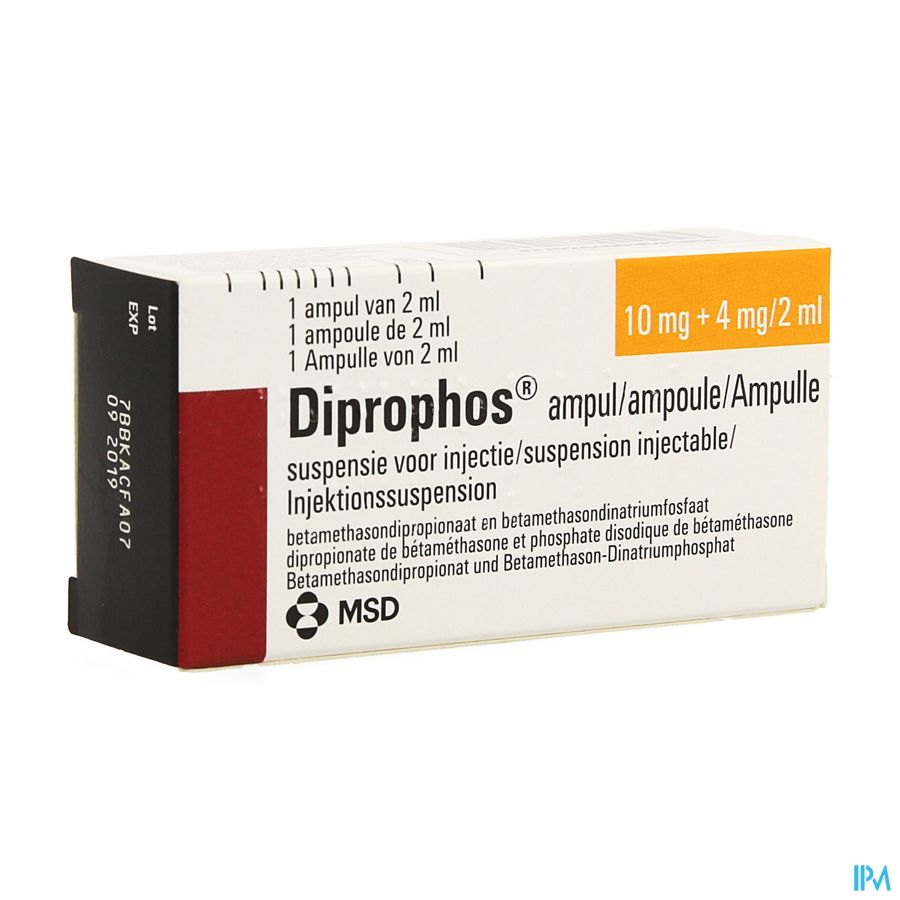Diprophos 10mg/2ml 4mg/2ml Susp Inj Amp 1 X 2ml Diprophos 10mg/2ml 4mg/2ml Susp Inj Amp 1 X 2ml