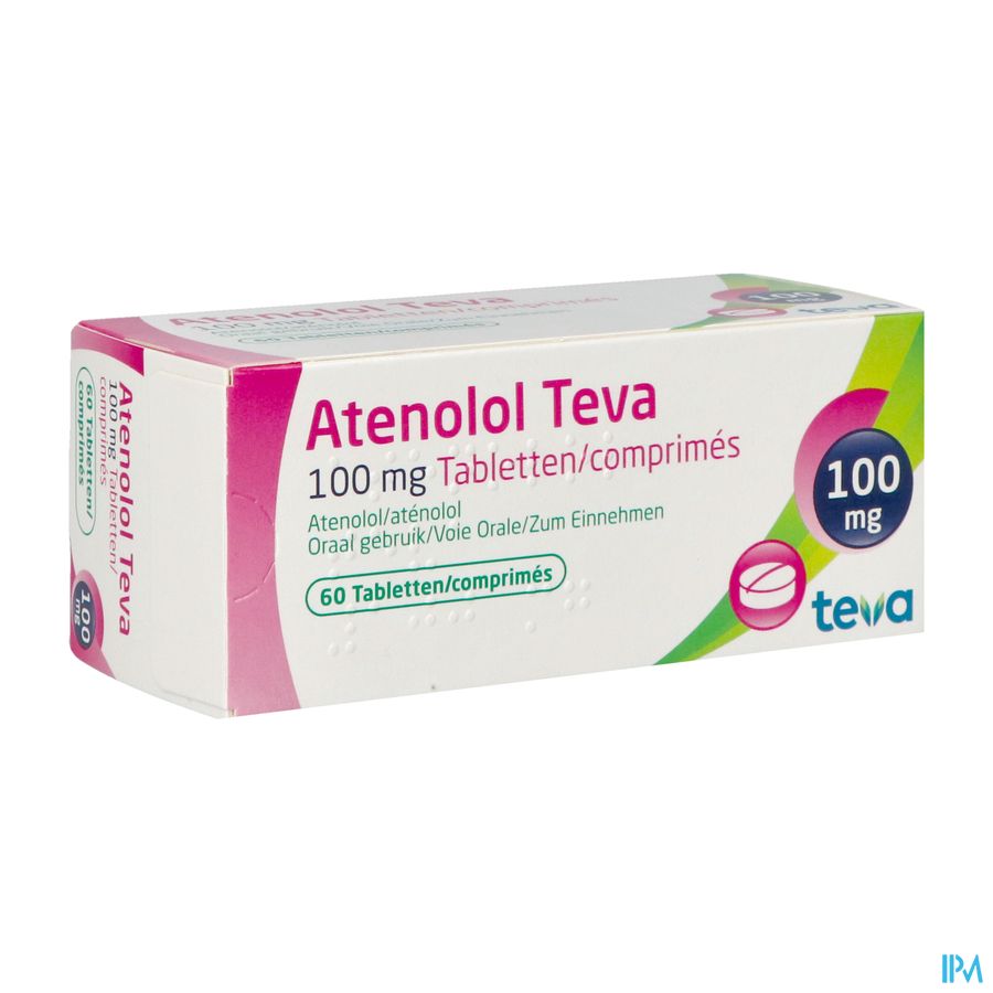Atenolol Teva Comp Enrob 60x100mg Atenolol Teva Comp Enrob 60x100mg
