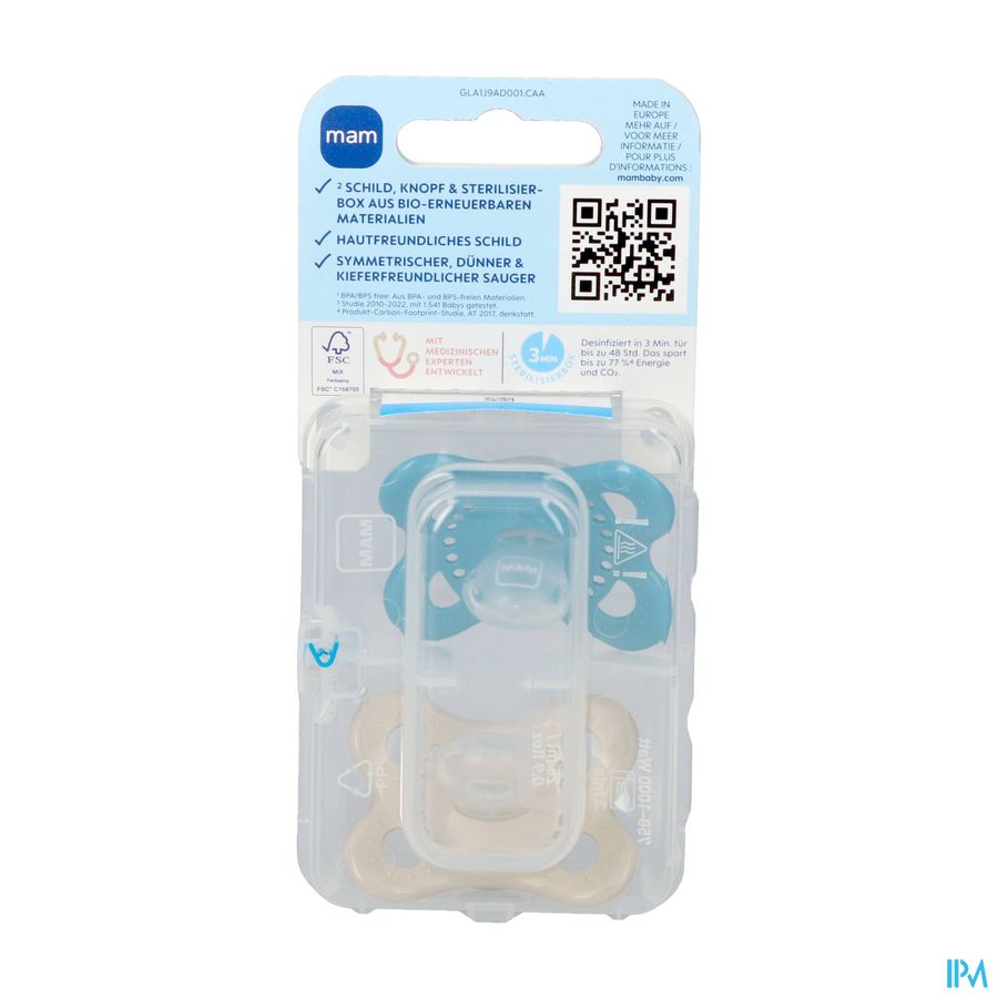 Mam Original Night Fopspeen Silic.pure 0-6m Blue 2 1