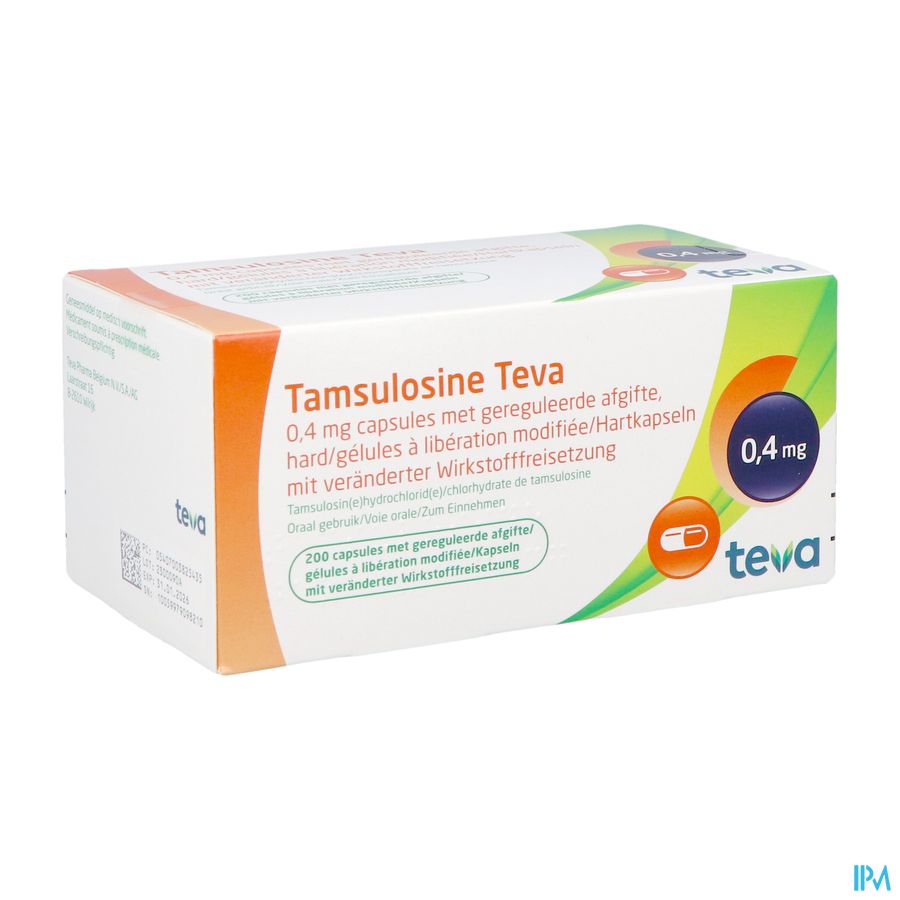Tamsulosine Teva Caps 200 X 0,4mg Tamsulosine Teva Caps 200 X 0,4mg