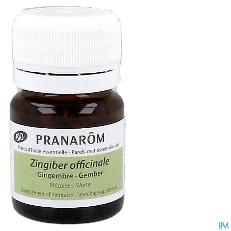 Parels Bio Gember Ess Olie 60 Parels Bio Gember Ess Olie 60