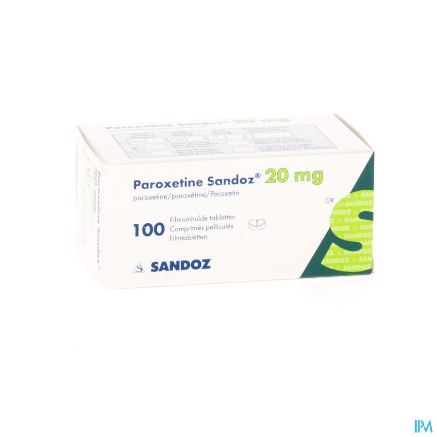 Paroxetine 20mg Sandoz Filmomh Tabl 100 X 20mg Paroxetine 20mg Sandoz Filmomh Tabl 100 X 20mg
