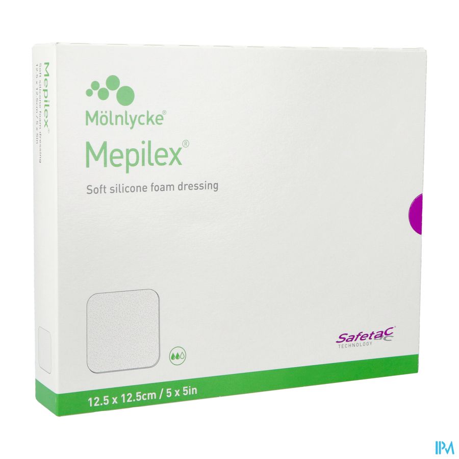Mepilex Schuimverb Sil Abs Ster 12,5x12,5cm 5 Mepilex Schuimverb Sil Abs Ster 12,5x12,5cm 5