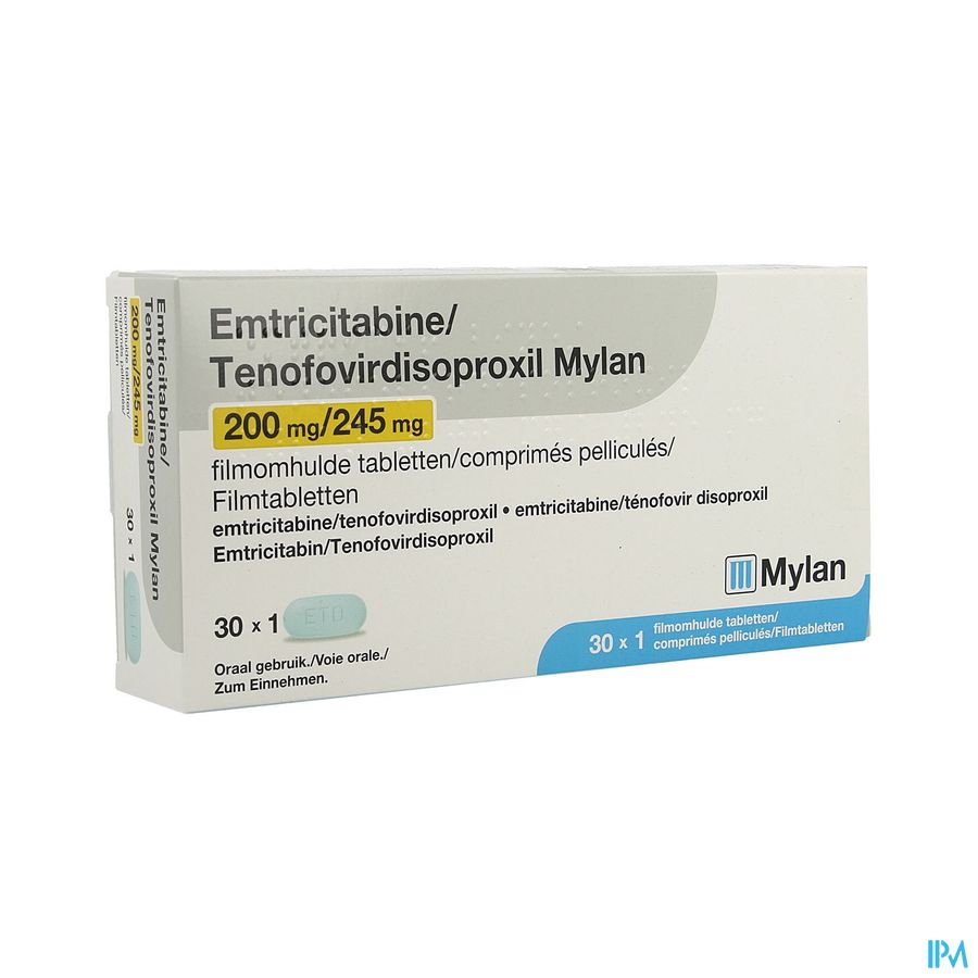 Emtricitab.tenofov.200/245 Mylan Comp Pell. 30 Bl Emtricitab.tenofov.200/245 Mylan Comp Pell. 30 Bl