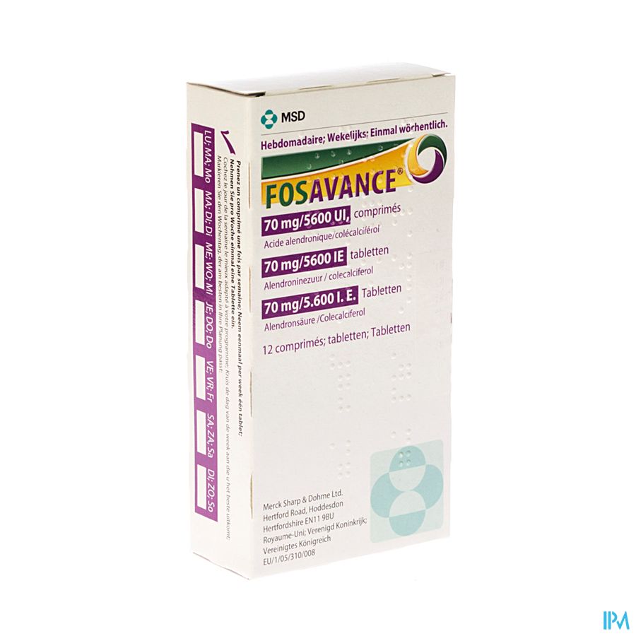 Fosavance Tabl 12 - 70mg /5600 Ui Fosavance Tabl 12 - 70mg /5600 Ui