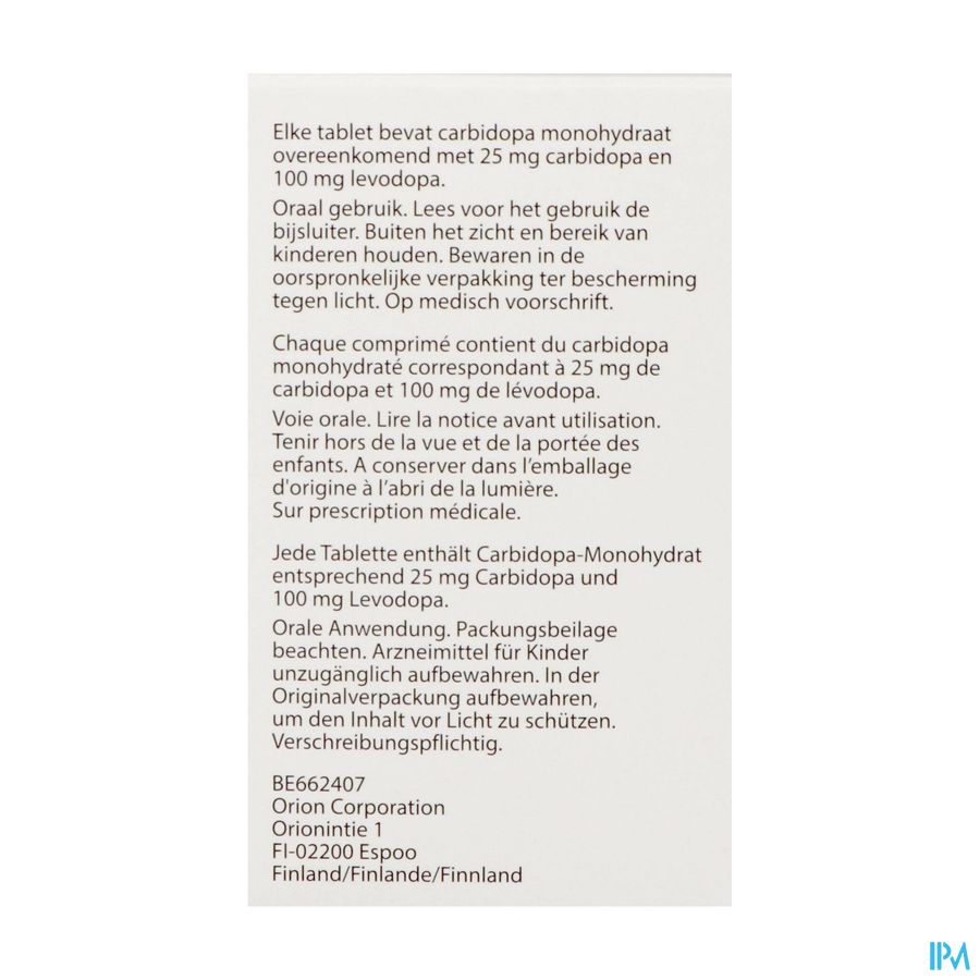 Doporio 25mg/100mg Comp 100 1