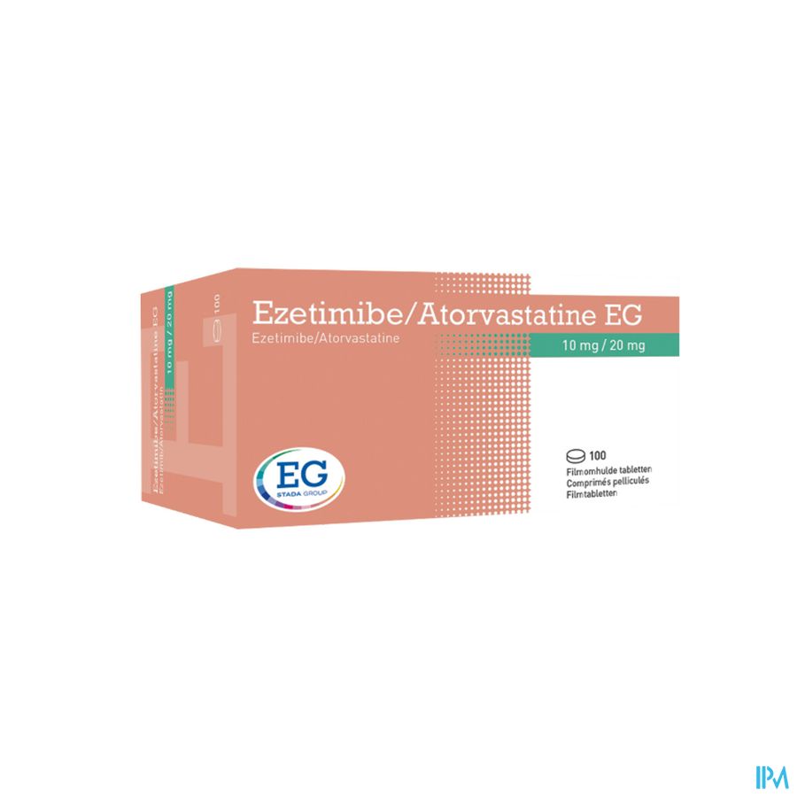 Ezetimibe/Atorvastatine EG 10/20Mg Filmomh Tabl100 Ezetimibe/Atorvastatine EG 10/20Mg Filmomh Tabl100