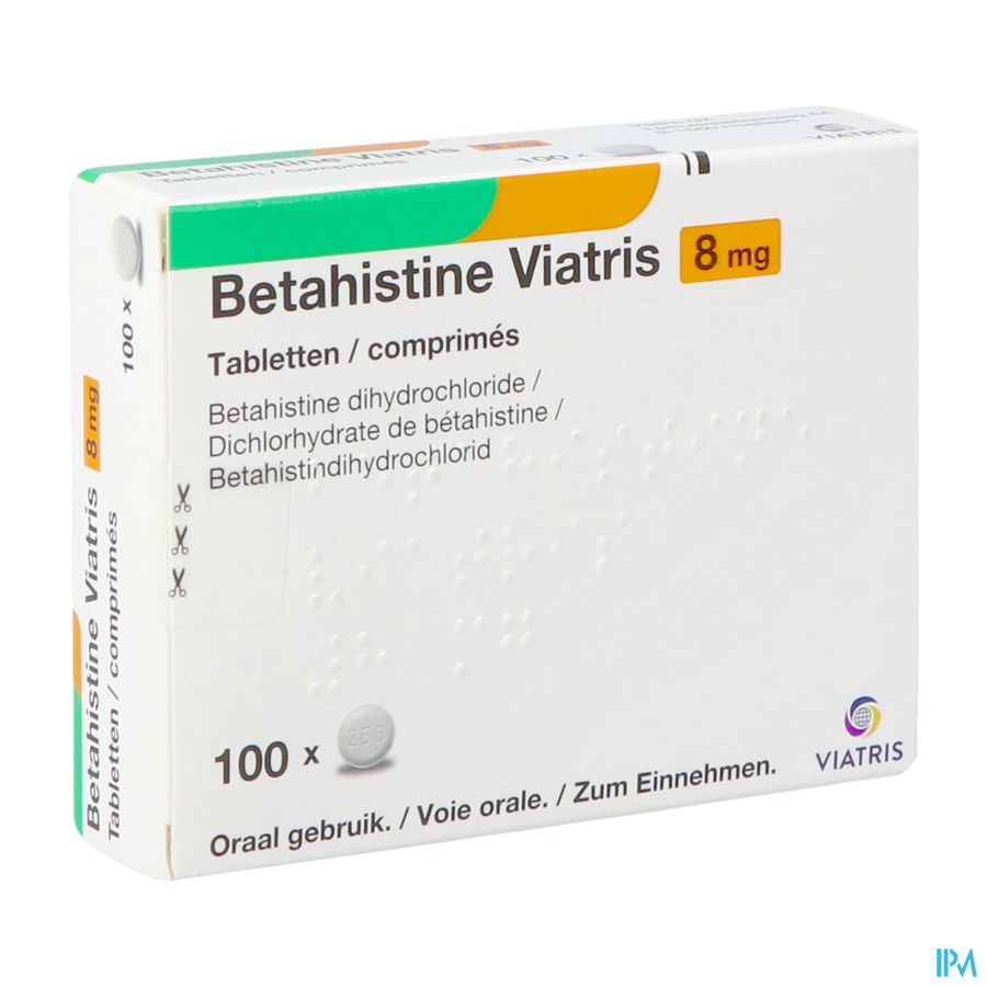 Betahistine Viatris 8mg Tabl 100 1