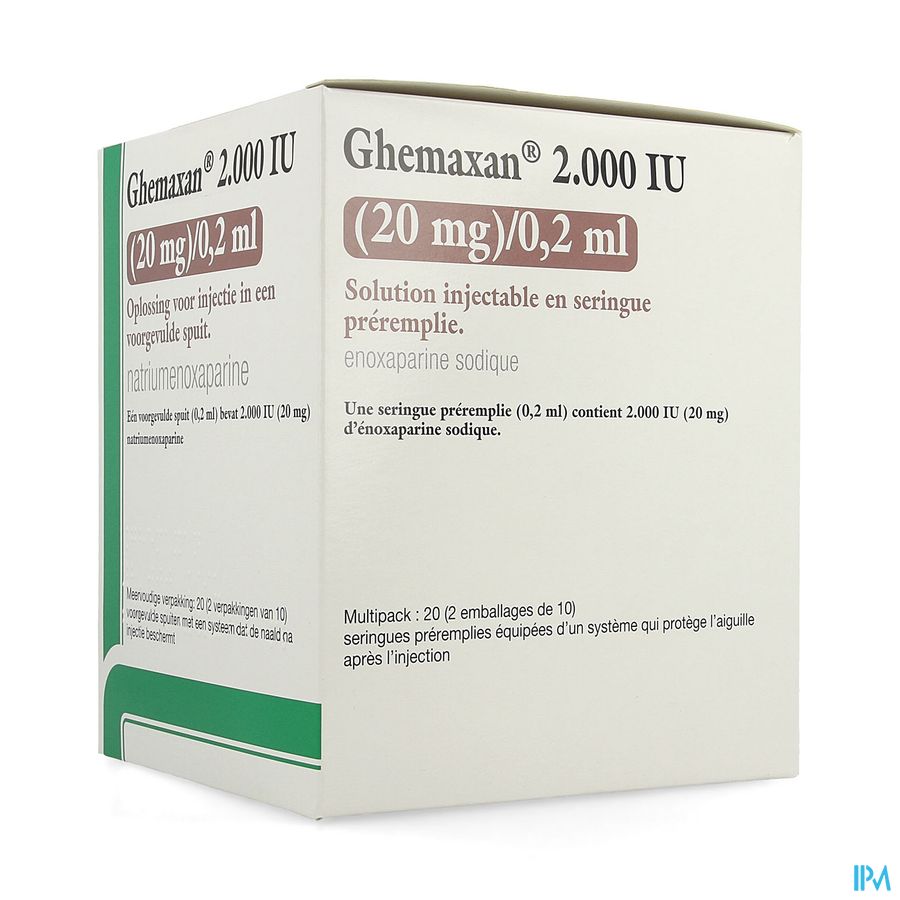 Ghemaxan 2.000ui 20mg/0,2ml Ser Prer. 20+pr.aig.