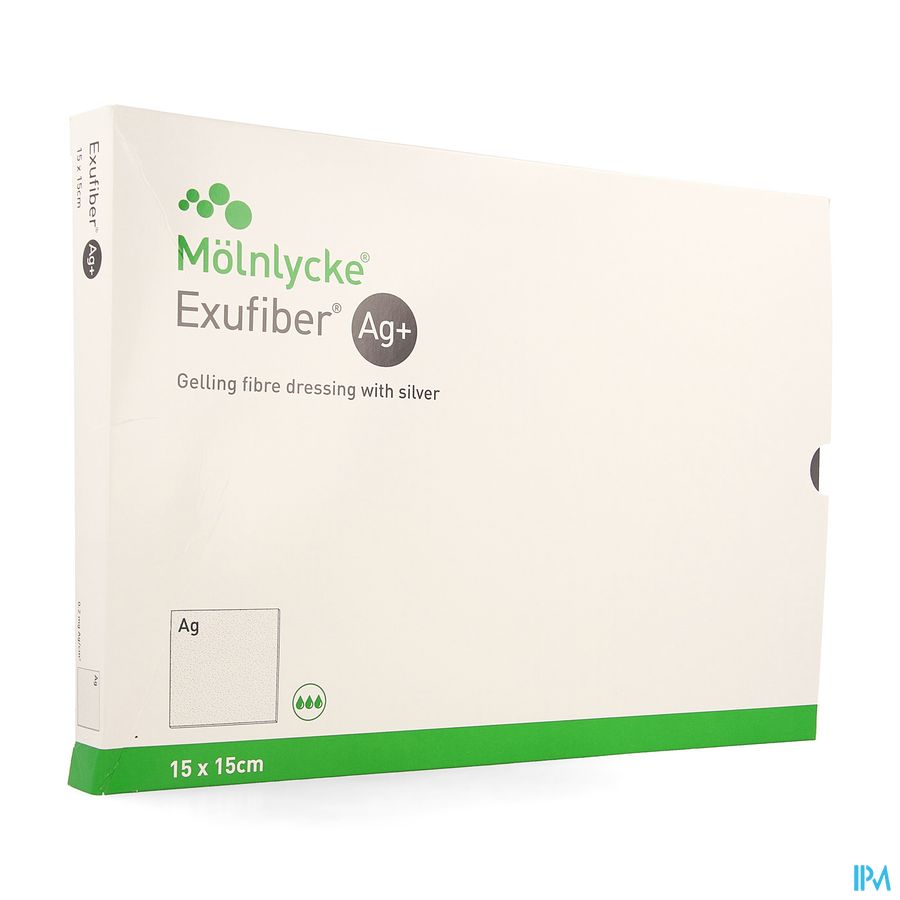 Exufiber Ag Gel.fibre Dressing Ster 15 X 15cm 10 Exufiber Ag Gel.fibre Dressing Ster 15 X 15cm 10