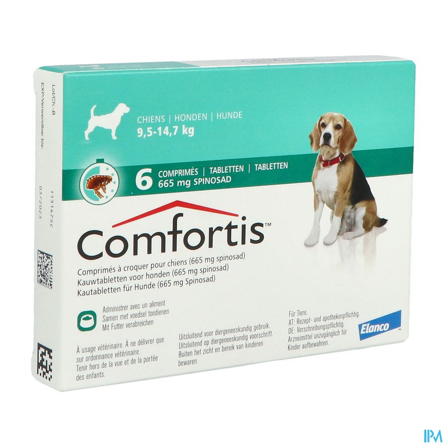 Comfortis 665mg Chien Comp A Croquer 6 Comfortis 665mg Chien Comp A Croquer 6
