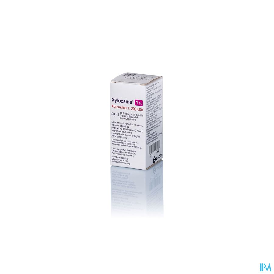 Xylocaine 1% Adrenaline 1:200 000 Sol Inj 20ml Xylocaine 1% Adrenaline 1:200 000 Sol Inj 20ml
