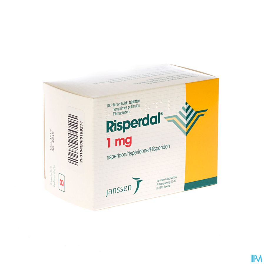 Risperdal 1mg Pi Pharma Comp 100 X 1mg Pip Risperdal 1mg Pi Pharma Comp 100 X 1mg Pip