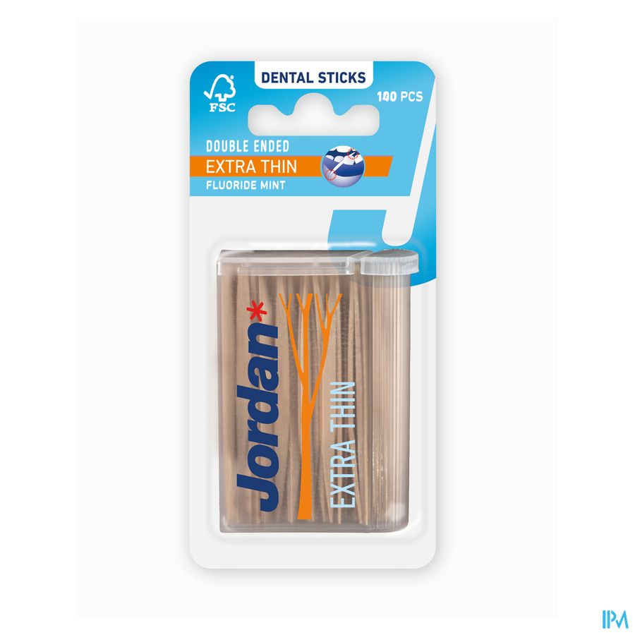 Jordan Tandenstokers Extra Dun 2-zijdig 140