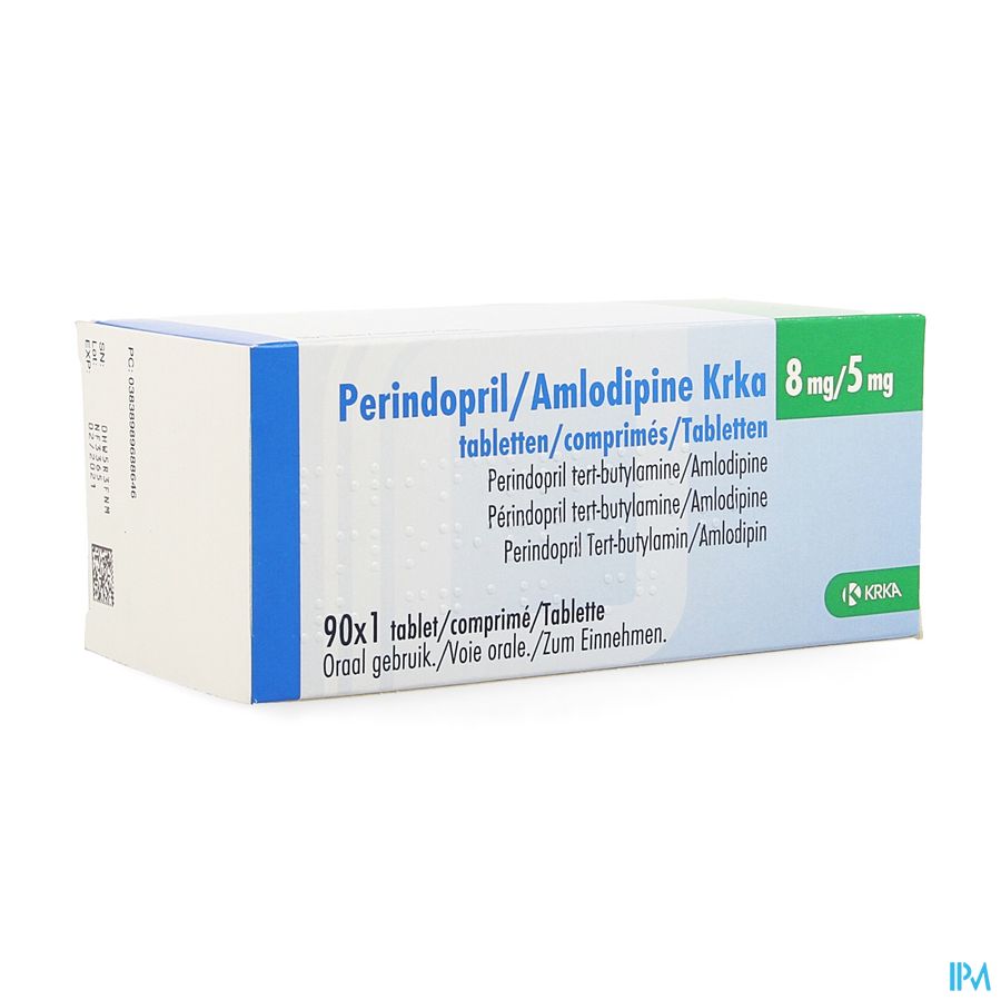 Perindopril Amlodipine Krka 8mg/ 5mg Comp 90