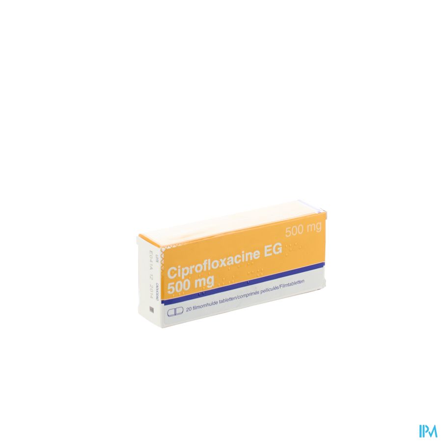 Ciprofloxacine Eg Pi Pharma Comp 20x500mg Pip