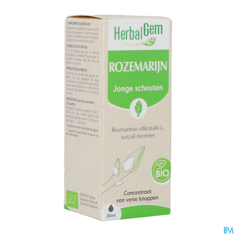 Herbalgem Rozemarijn Bio 30ml Herbalgem Rozemarijn Bio 30ml