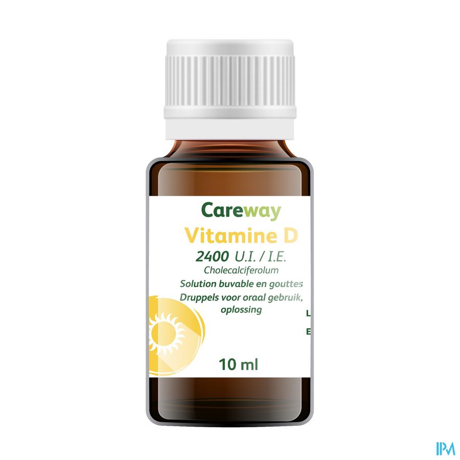Careway Vitamine D 2400iu/ml Druppels 10ml Careway Vitamine D 2400iu/ml Druppels 10ml