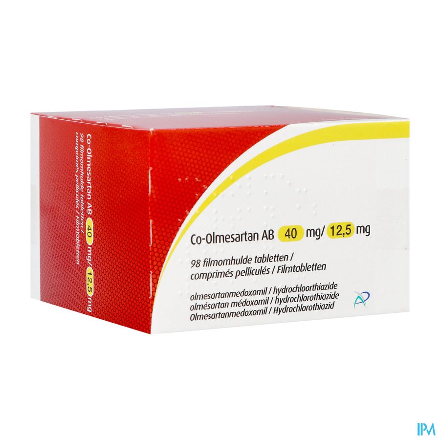 Co-olmesartan Ab 40mg/12,5mg Filmomh Tabl 98 Co-olmesartan Ab 40mg/12,5mg Filmomh Tabl 98