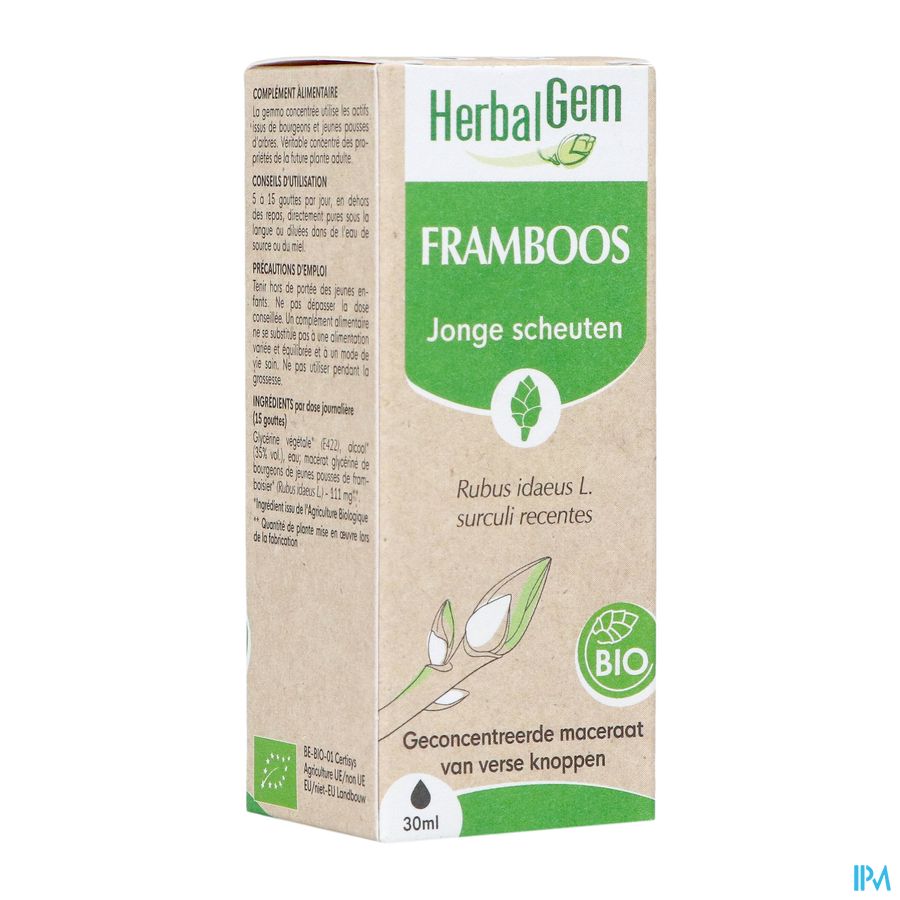 Herbalgem Frambozenstruik Bio 30ml Herbalgem Frambozenstruik Bio 30ml