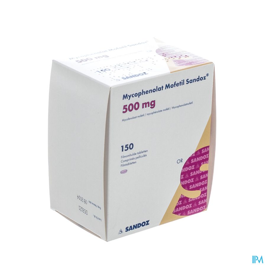 Mycofenolaat Mofetil Sandoz 500mg Filmomh Tabl 150 Mycofenolaat Mofetil Sandoz 500mg Filmomh Tabl 150