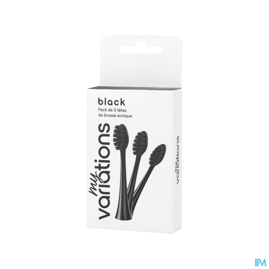 Myvariations Opzetborstels Onyx Black Pack 3 Myvariations Opzetborstels Onyx Black Pack 3
