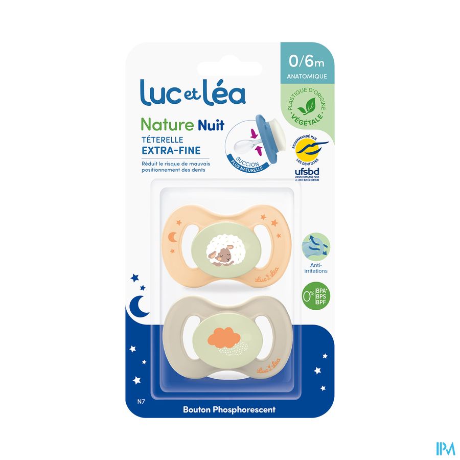 Luc&lea Sucette Nuit Ana Veg 0-6m Mouton 1