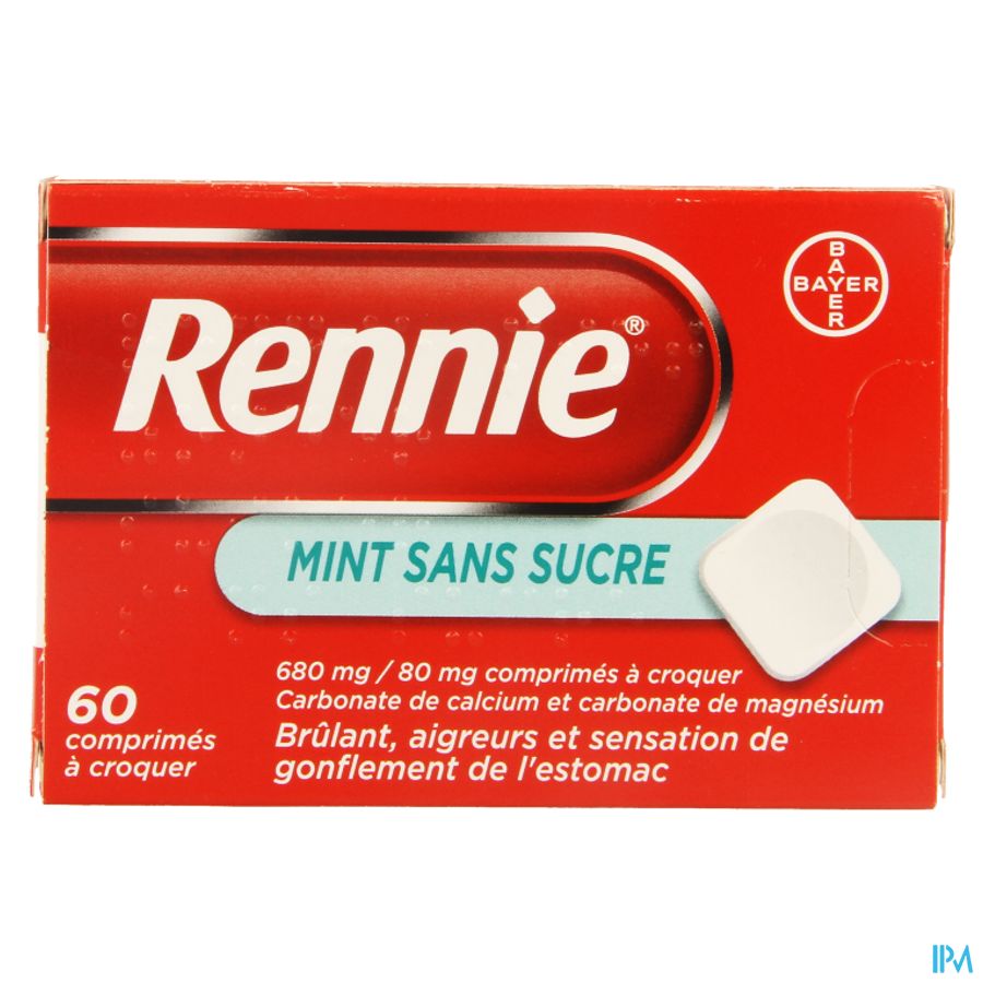 Rennie Mint Z/suiker Zuigtabl 60 4