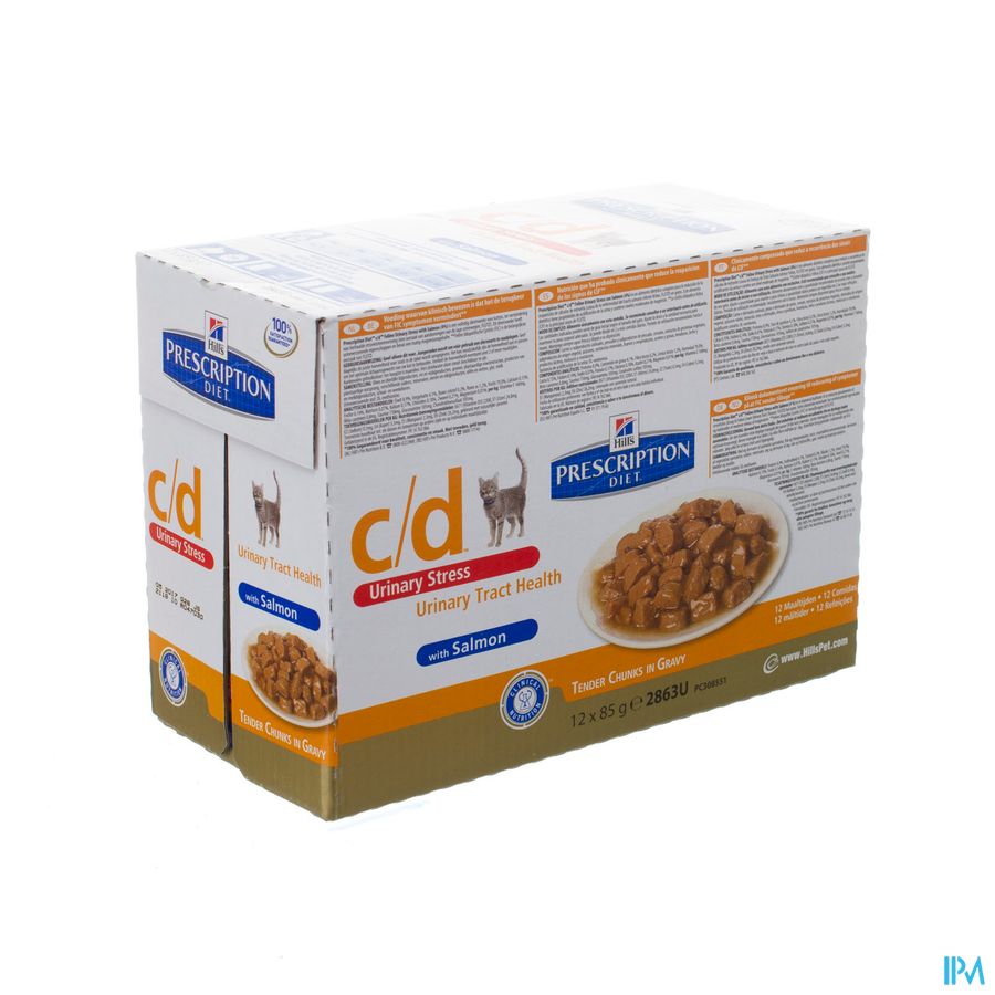 Prescription Diet Feline C/d Stress Salmon 12x85g 1