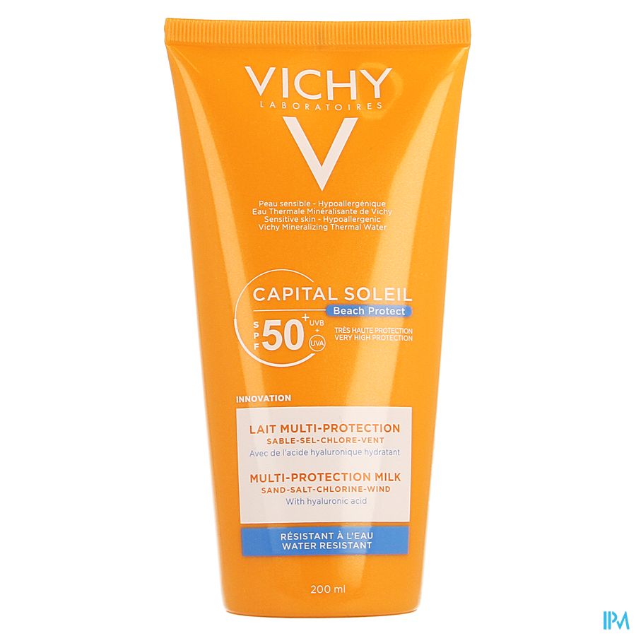Vichy Cap. Sol. Beach Protect Zonnemelk Ip50 200ml 5