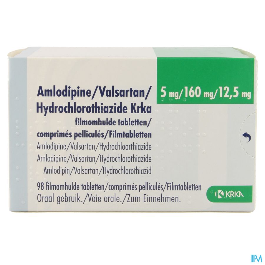 Amlodipine Valsar.hydrochloro.krka 5/160/12,5mg 98