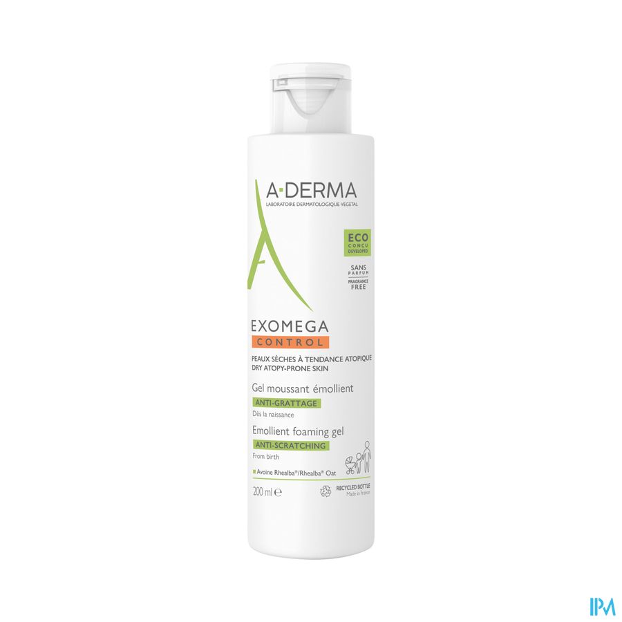 Aderma Exomega Control Emol. Schuimende Gel 200ml 2
