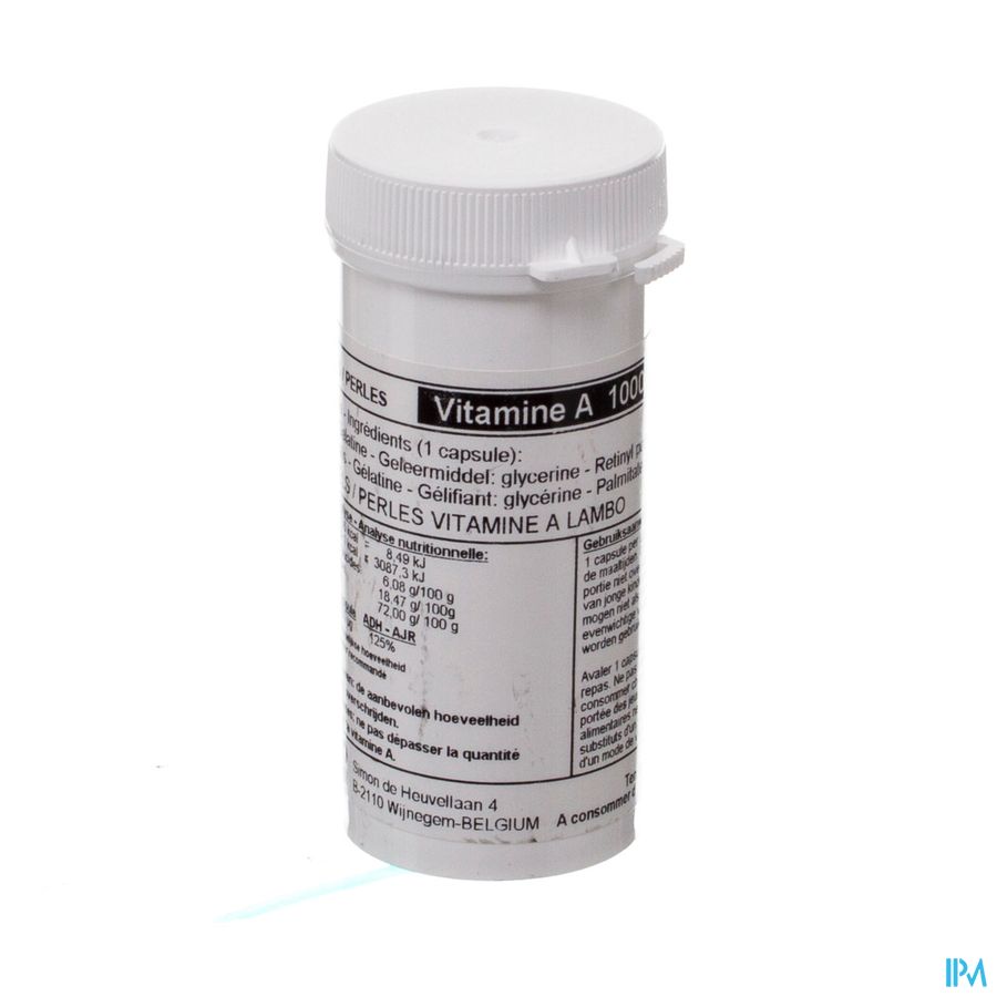 Vitamine A Retinol 3.333ie Parels 100 Lambo Vitamine A Retinol 3.333ie Parels 100 Lambo