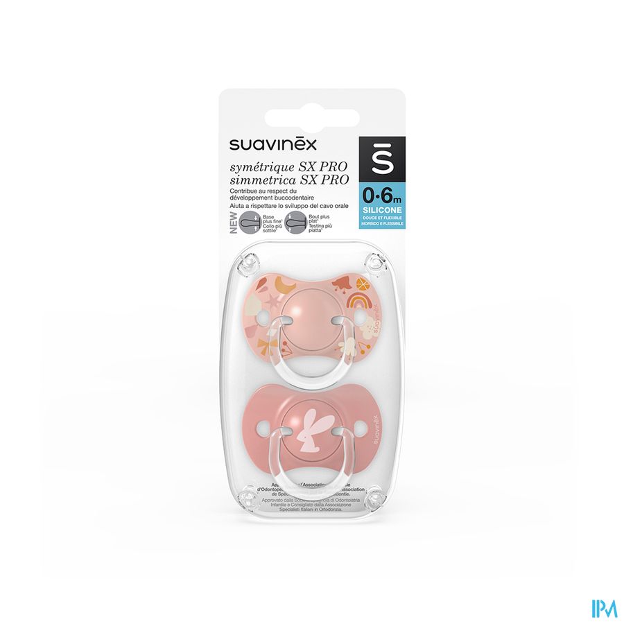 Suavinex Forest Speen Silic Phys 0/6m Pink Duo