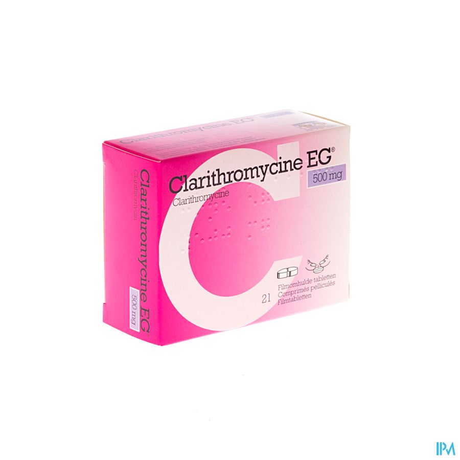 Clarithromycine EG Comp 21X500Mg Clarithromycine EG Comp 21X500Mg