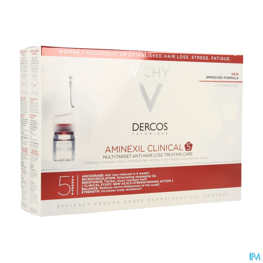 Vichy Dercos Aminexil Clinical 5 Women Amp 21x6ml 3