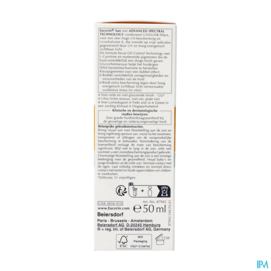 Eucerin Sun Protection Oil Tinted Med Spf50+ 50ml 3