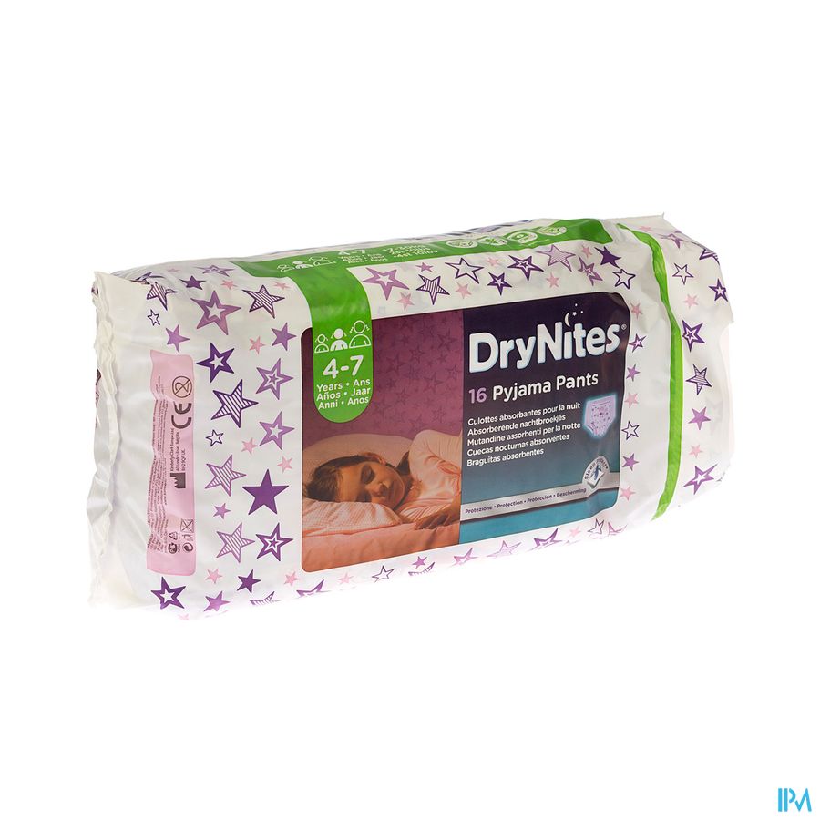 Drynites Girl Large 4-7 Ans 16 Drynites Girl Large 4-7 Ans 16