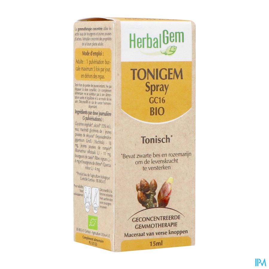 Herbalgem Tonigem Spray Bio 15ml Herbalgem Tonigem Spray Bio 15ml