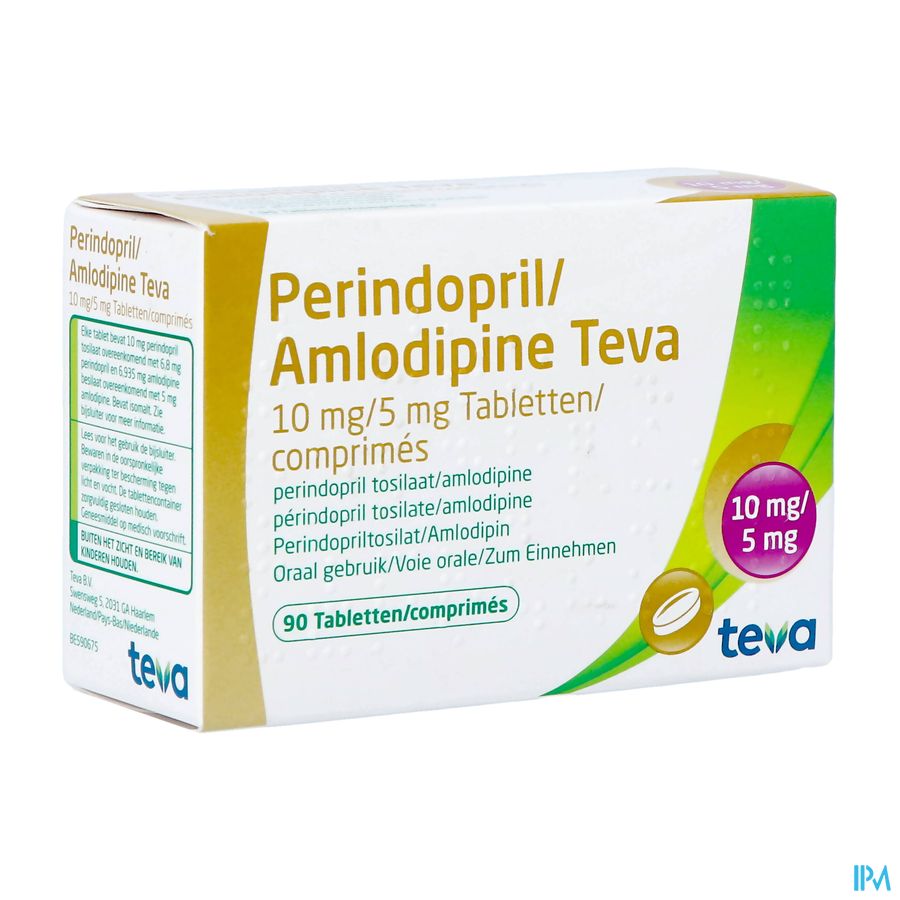 Perindopril Amlodipine Teva 10mg/ 5mg Comp 90