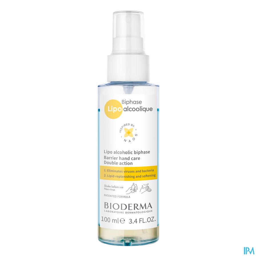 Bioderma Biphase Lipo Alcoolique Mains Sp 100ml 2