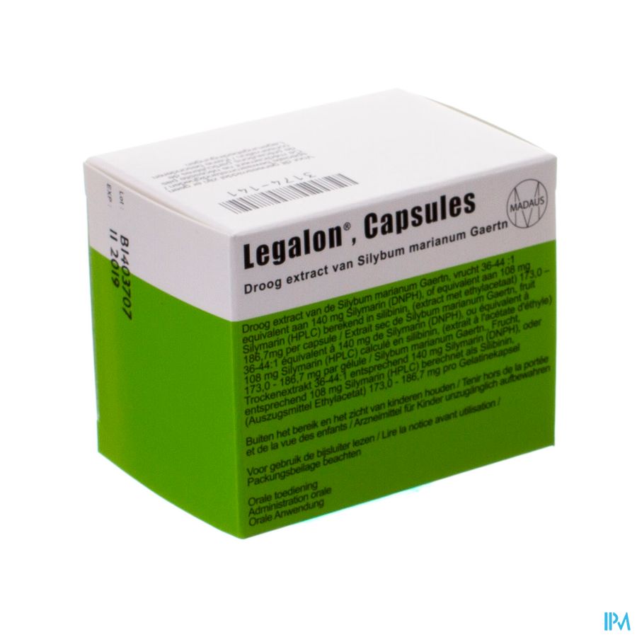 Legalon Impexeco 140mg Caps 60 Pip Legalon Impexeco 140mg Caps 60 Pip
