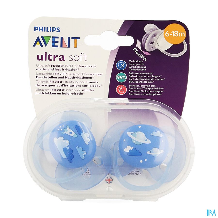 Philips Avent Fopspeen Soft Deco +6m Boy 2 SCF222/22