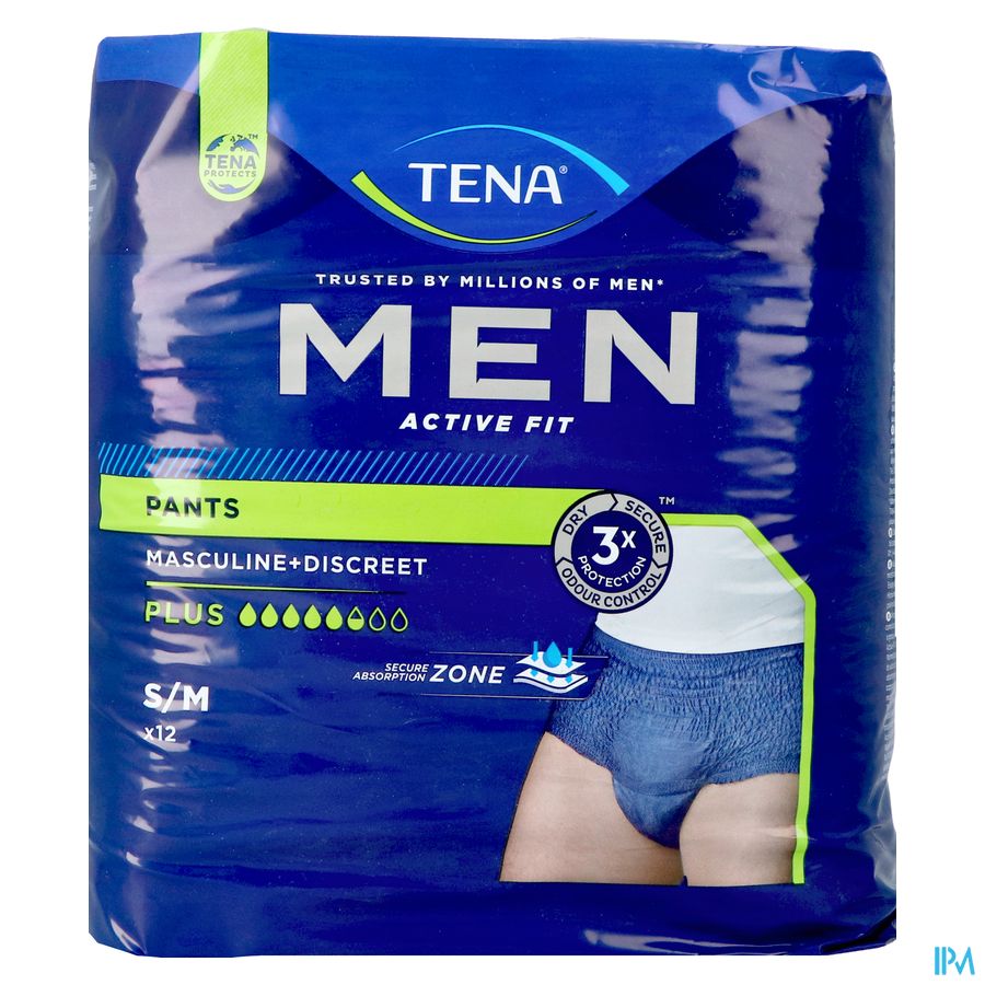 Tena Men Active Fit Pants Plus Bleu S/m 12 772512 1