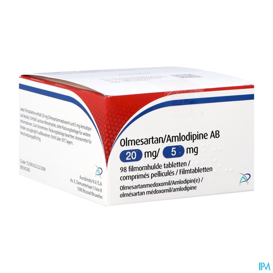 Olmesartan Amlodipine Ab 20/ 5mg Filmomh Tabl 98 Olmesartan Amlodipine Ab 20/ 5mg Filmomh Tabl 98