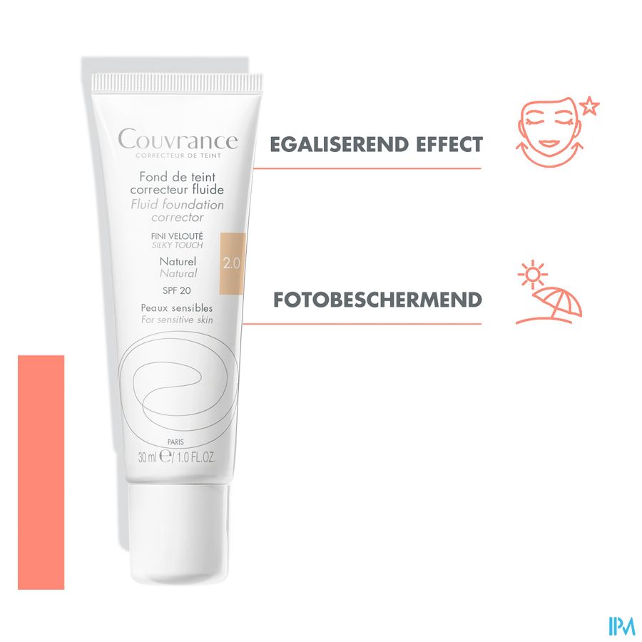 Avene Couvrance Fdt Correct. Fluide 2 Naturel 30ml 10